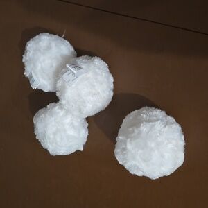 SNOWBALLS - Set Of 4 Hallmark Fluffy White Snowballs